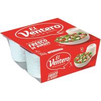 Queso fresco EL VENTERO, pack 4x62,5 g