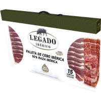 Estuche de paleta de cebo 50% raza ibérica LEGADO, pack 15x60 g
