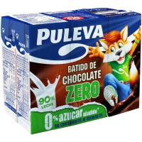 Batut de cacau 0% sucre afegit PULEVA, pack 6x200 ml