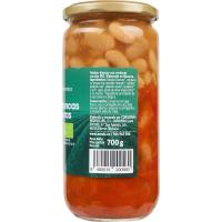 Mongetes amb verdures EROSKI BIO, flascó 700 g