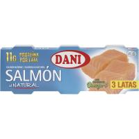 Salmón al natural DANI, pack 3x50 g