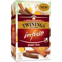 Infusión ginger chai Infuso TWININGS, caja 20 uds