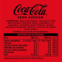 Refresc de cola sense sucre COCA-COLA, pack 2x1,25 litres