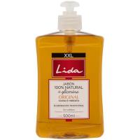 Jabón de manos con glicerina LIDA, dosificador 500 ml