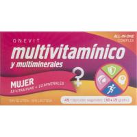 Multivitamínico vegetal para mujer ONEVIT, bote 30+15 cápsulas