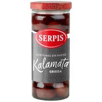 Aceituna negra kalamata SERPIS, frasco 340 g