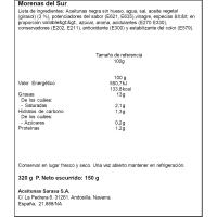Aceitunas morenas del Sur sin hueso en aceite SARASA, lata 150 g