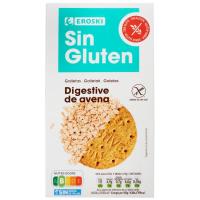 Galleta Digestive de avena sin gluten EROSKI, caja 160 g