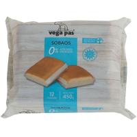 Sobao 0% azúcares añadido VEGA PAS, paquete 450 g