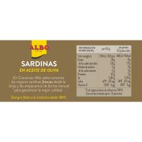 Sardina en oli d`oliva ALBO, llauna 120g