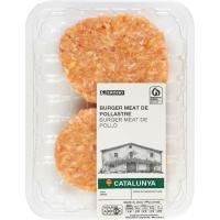 Burger Meat de pollo EROSKI, 2 uds, bandeja 200 g