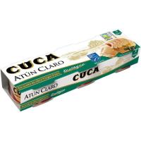 Atún Claro en aceite oliva virgen ecológico CUCA, pack 3x65 g