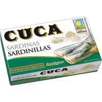 Sardinetes en oli d`oliva verge ecològic CUCA, llauna 90 g