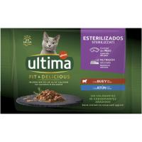 Aliment humit de bou & tonyina gat esterili. ULTIMA, borsa 340 g