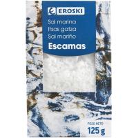 Sal marina en escamas EROSKI, caja 125 g