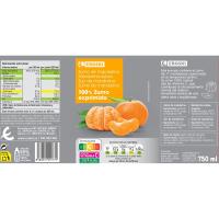 Suc de mandarina EROSKI, ampolla 750 ml