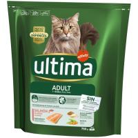 Alimento de salmón para gato ULTIMA, paquete 750 g