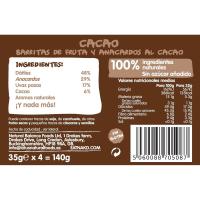 Barretes de cereals sabor cacau NAKD, caixa 140 g