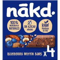 Barritas de cereales sabor blueberry muffin NAKD, caja 140 g