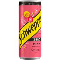 Tònica pink SCHWEPPES ZERO, llauna 33 cl