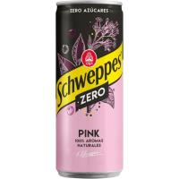 Tònica pink SCHWEPPES ZERO, llauna 33 cl