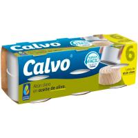 Tonyina clara en oli d`oliva CALVO, pack 6x65 g