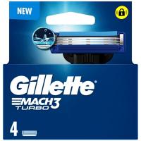 Carregador d`afaitar GILLETTE Mach3 Turbo, pack 4 u