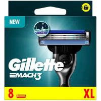 Cargador de afeitar GILLETTE MACH 3, pack 8 uds