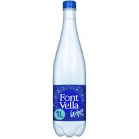 Agua mineral con gas FONT VELLA, botella 1 litro