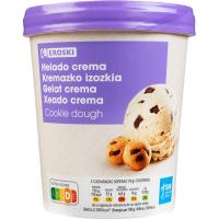 Helado cookie dough EROSKI, tarrina 500 ml