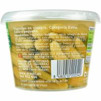 Cogombrets en vinagre EROSKI, cubeta 300 g