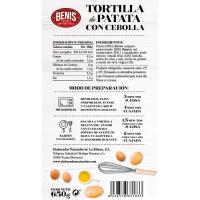 Tortilla de patatas con cebolla BENIS, 1 ud, 650 g