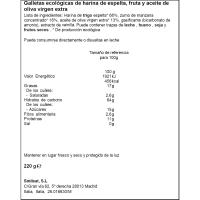 Galeta d'espelta i poma ecològiques SMILEAT, bossa 220 g