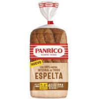 Pan de molde 100% espelta integral PANRICO, paquete 385 g