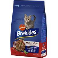 Aliment sec bou verdures i cereals per a gat BREKKIES, sac 3,5 kg