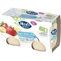 Yogurines de fresa y plátano HERO, pack 2x120 g