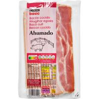 Bacón cocido y ahumado EROSKI BASIC, sobre 220 g