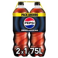 Refresc de cola sense sucre PEPSI MAX, pack 2x1,75 litres