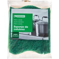 Fregall verd amb esponja vegetal EROSKI, pack 2 u