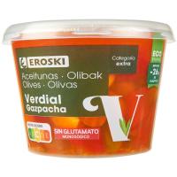 Olives gaspatxes EROSKI, cubeta 300 g