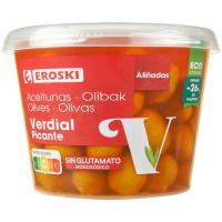 Olives picants EROSKI, cubeta 300 g