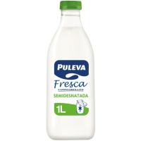 Llet fresca semidesnatada PULEVA, ampolla 1 litre