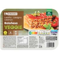 Lasanya vegana de tomàquet EROSKI VEGGIE, safata 450 g