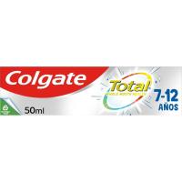 Dentifríco total junior 7-12 años COLGATE, tubo 50 ml