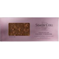 Turrón chocolate con leche y nueces SIMÓN COLL, tableta 250 g