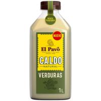 Caldo de verduras EL PAVO, botella 1 litro
