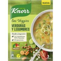 Sopa veggie de verduras y legumbres KNORR, sobre 86 g