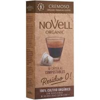 Café orgánico cremoso compatible Nespresso NOVELL, caja 10 uds