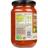 Salsa boloñesa vegana EROSKI VEGGIE, frasco 350 g