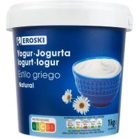 Iogurt grec natural EROSKI, terrina 1 kg